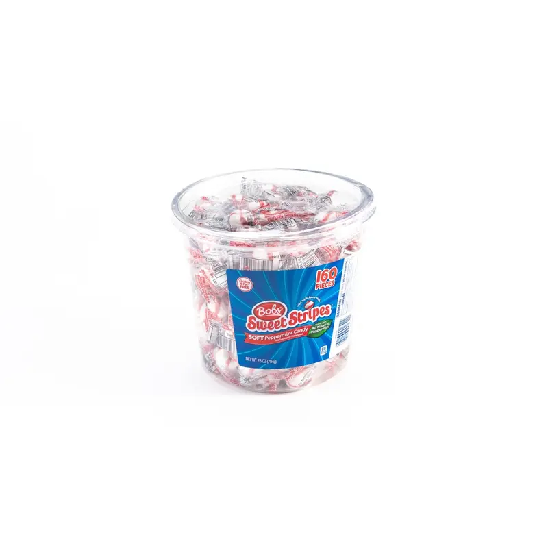 Bobs Sweet Stripes Soft Peppermint Candy Bulk Tub (28 oz, 160 ct.)
