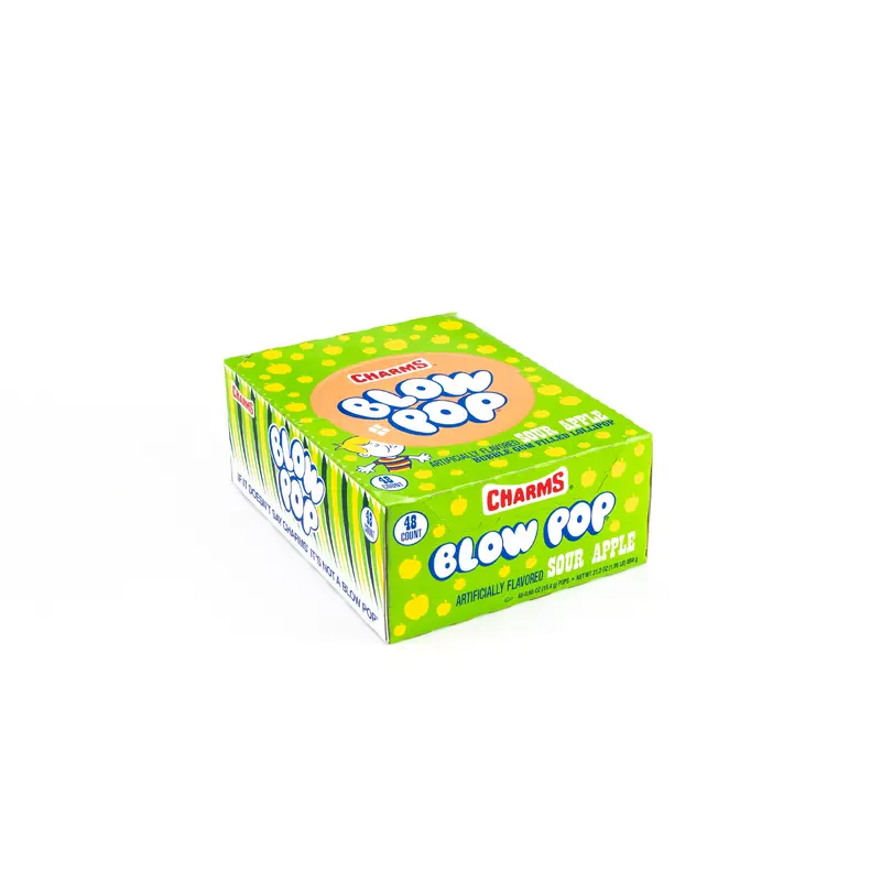 Charms Blow Pop Sour Apple Bulk Box (0.65 oz, 48 ct.)