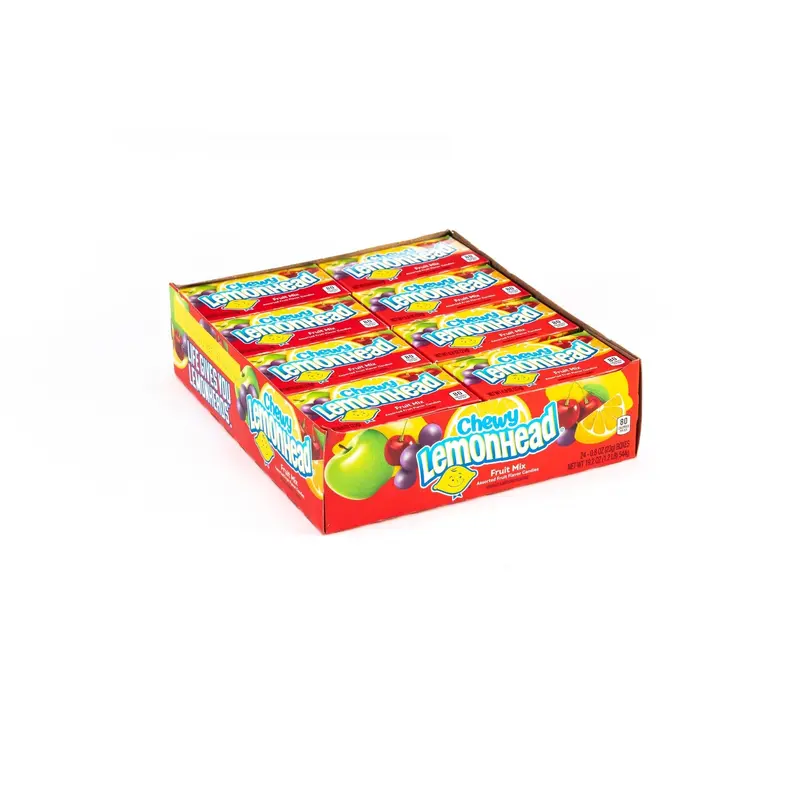 Chewy Lemonhead Assorted Fruit Mix Flavor Candy Bulk Box (0.8 oz, 24 ct.)