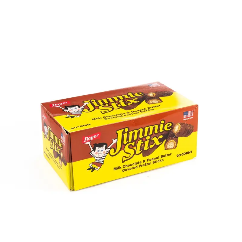 Jimmie Stix Milk Chocolate Peanut Butter Pretzel Sticks Bulk Box (1.80 oz, 20 ct.)