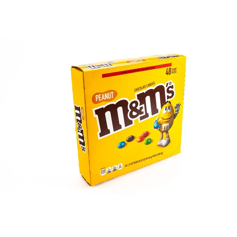 m&ms Peanut Chocolate Assorted Flavor Candy Bulk Box (1.74 oz, 48 ct.)