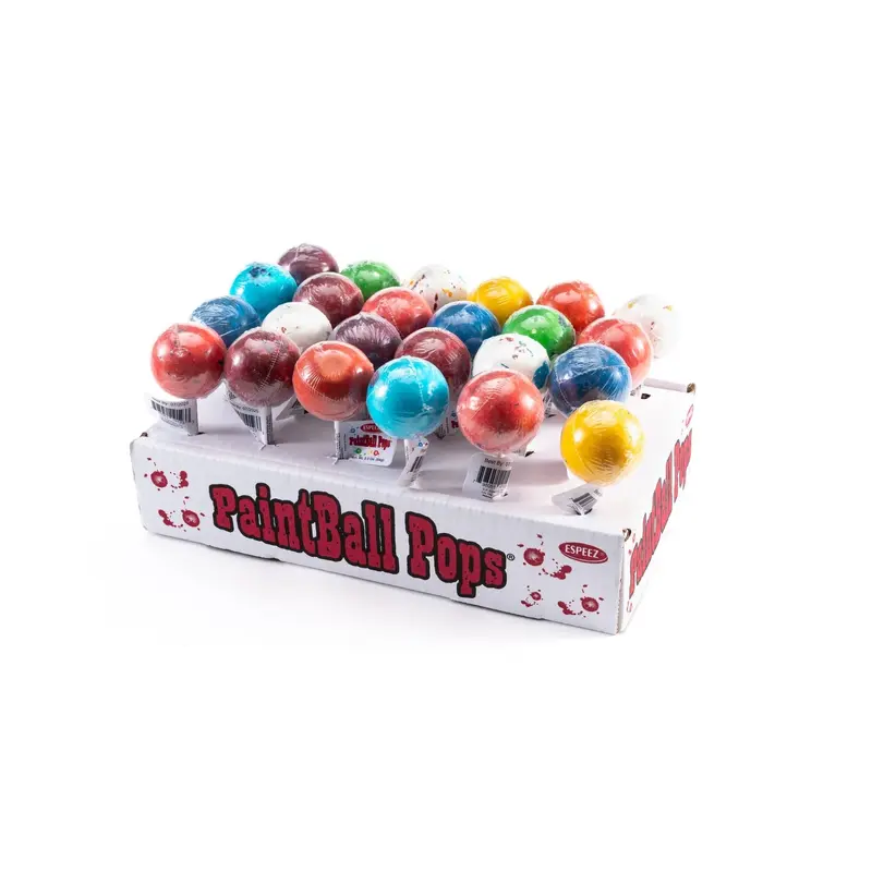 Paintball Pops Assorted Individual Wrapped Bulk Pack (2.3 oz, 24 ct.)