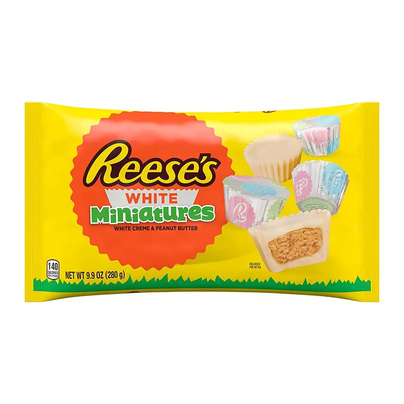 Reeses Miniatures white Creme Peanut Butter Cup Bag (0.9 oz, 11 ct.)
