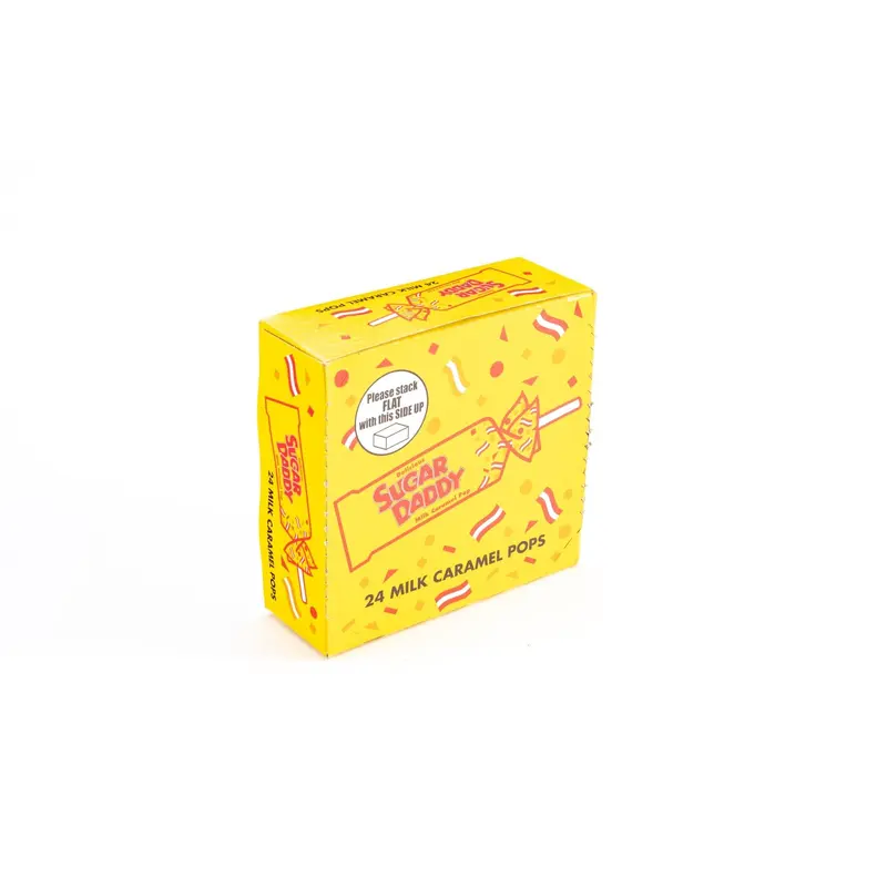 Sugar Daddy Milk Caramel Pops Individually Wrapped Bulk Pack (1.7 oz, 24 ct.)