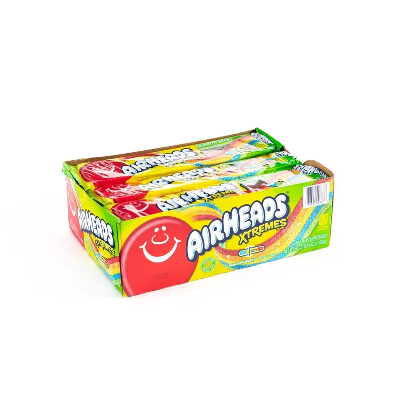 Airheads Xtremes Sour Rainbow Berry Candy Bulk Box (2 oz, 18 ct.)