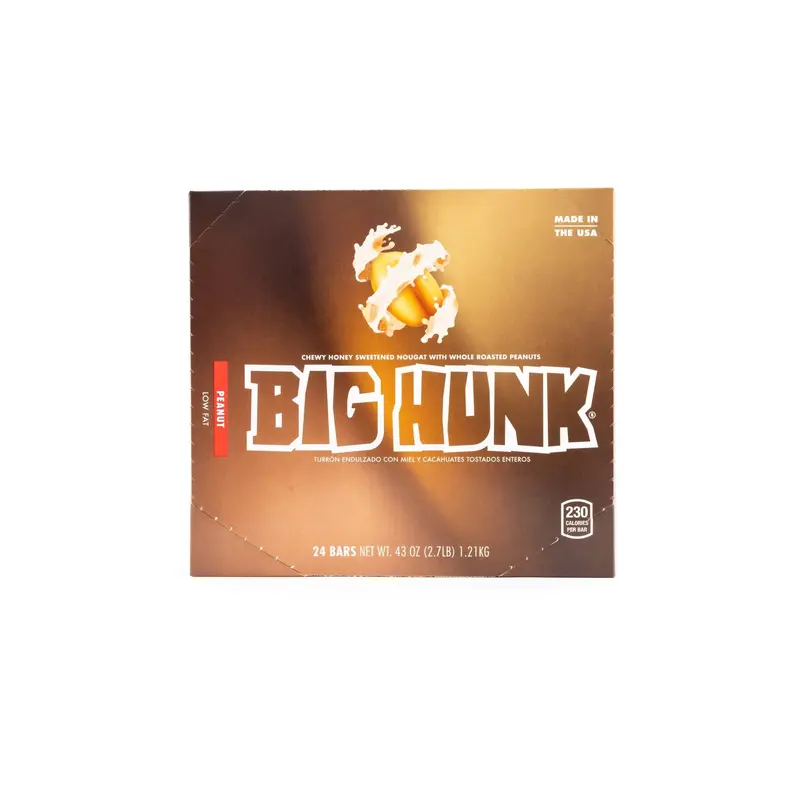 Big Hunk Chewy Peanut Nougat Candy Bar Bulk Box (2 oz, 24 ct.)