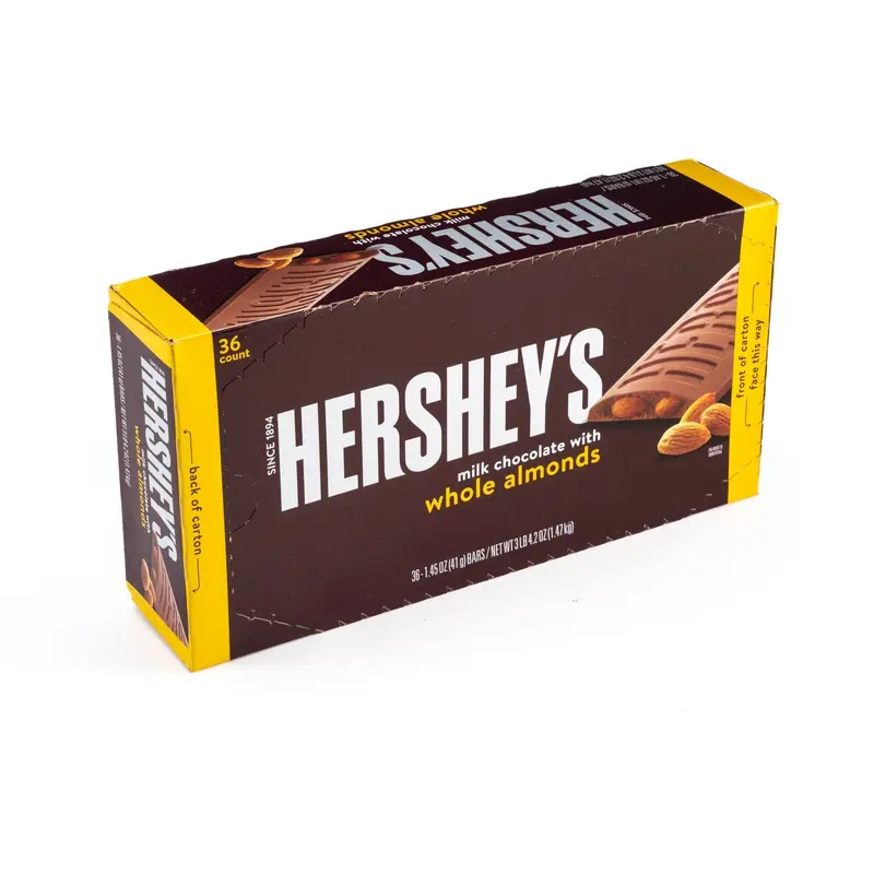 Hersheys Milk Chocolate Almonds Bar Bulk Box (1.45 oz, 36 ct.)