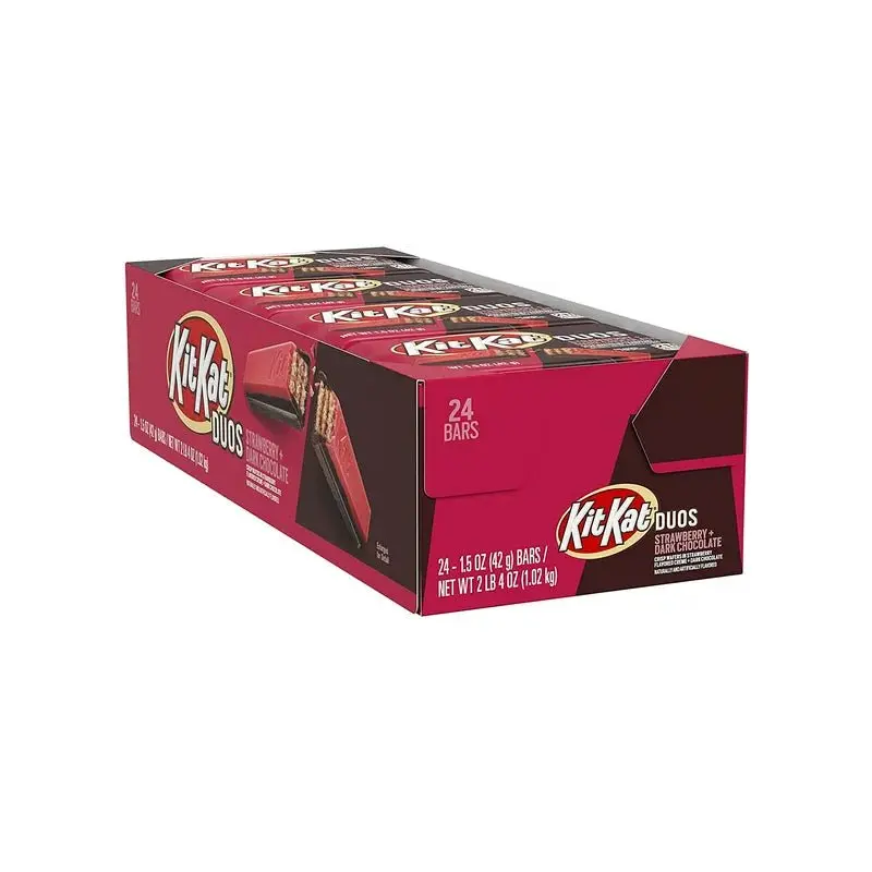 KitKat Duos Strawberry Dark Chocolate Wafers Bar Bulk Box (1.5 oz, 24 ct.)