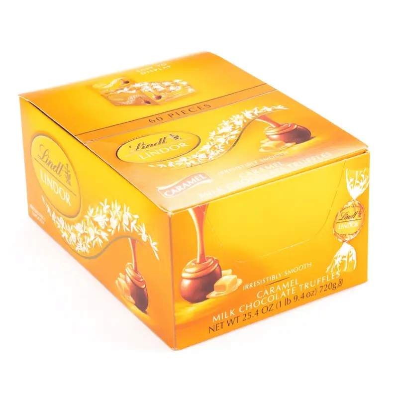 Lindt Lindor Caramel Milk Chocolate Truffles Bulk Box (0.42 oz, 60 ct.)