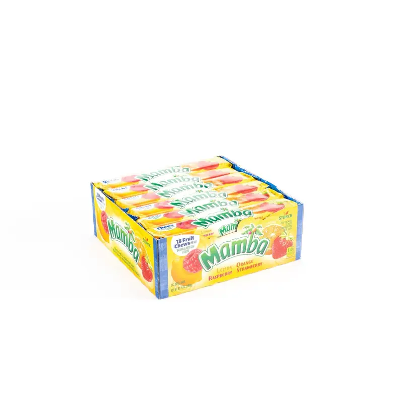 Mamba 18 Fruit Chews Flavors Bulk Box  Bag (2.8 oz, 24 ct)