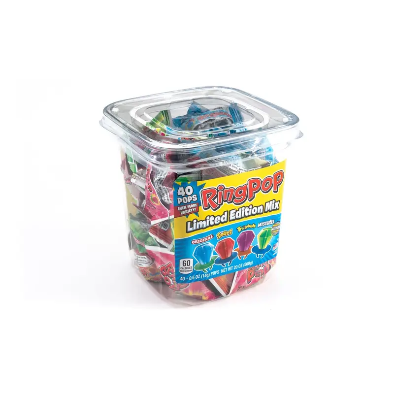 Ring Pop Assorted Mix Flavor Lollipops Bulk Tub (0.5 oz, 40 ct.)