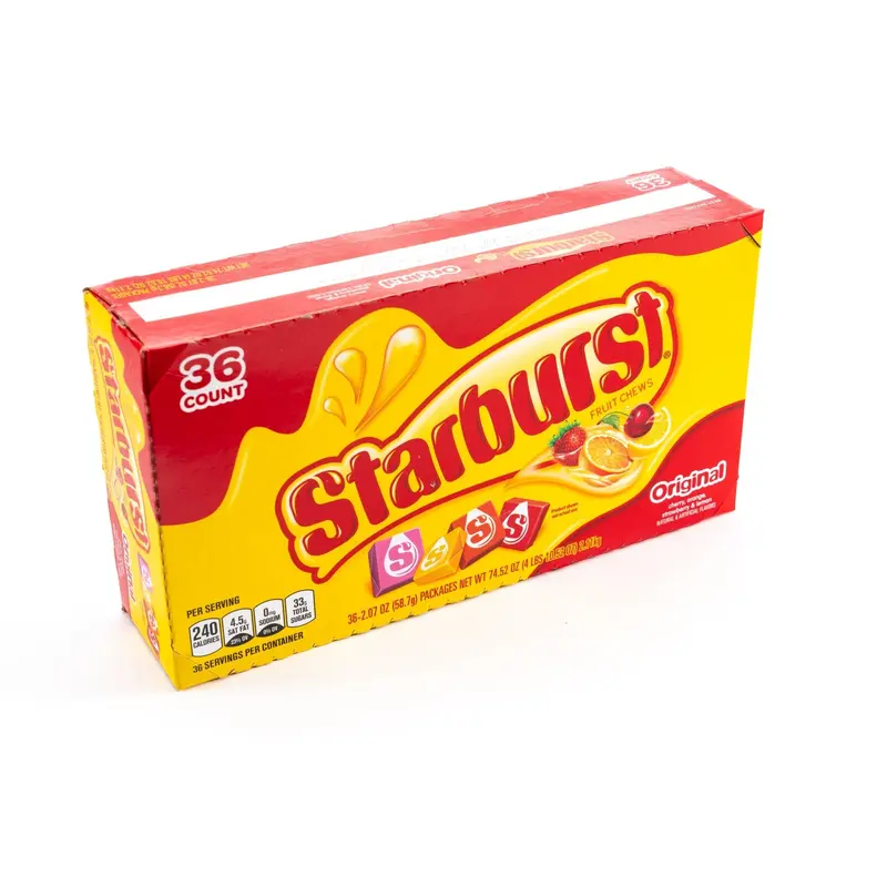 Starburst Original Fruit Chew Candy Bar Bulk Pack (2.07 oz, 36 ct.)