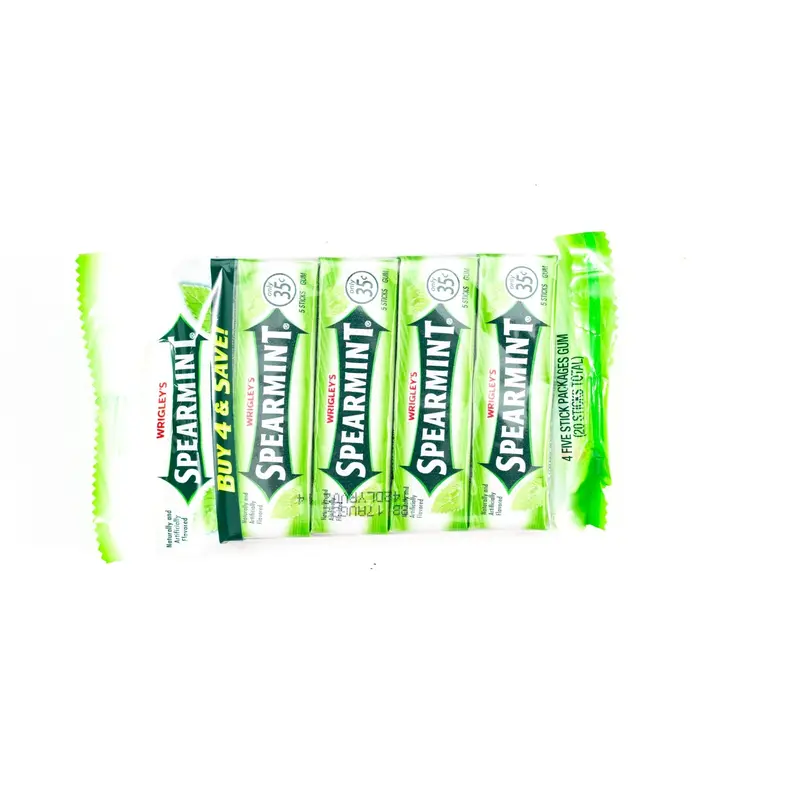 Wrigleys Spearmint Chewing Gum Mint Flavor Bulk Bag (1.9 oz, 4 ct.)