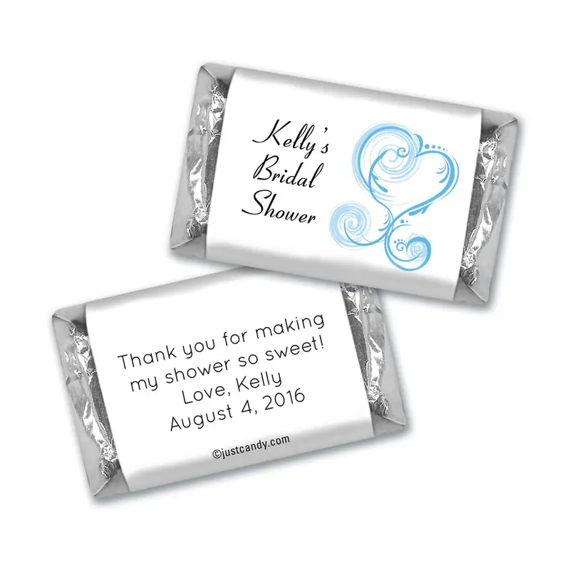 Bridal Shower Favor Personalized Hershey's Miniatures Swirled Hearts