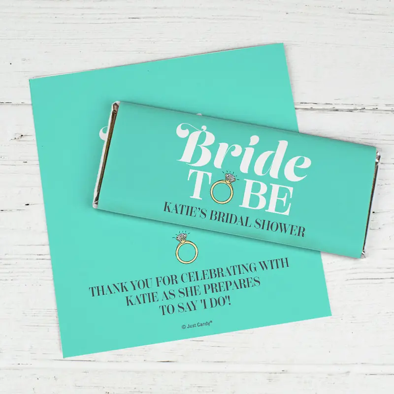 Personalized Bride to Be Chocolate Bar Wrapper Only