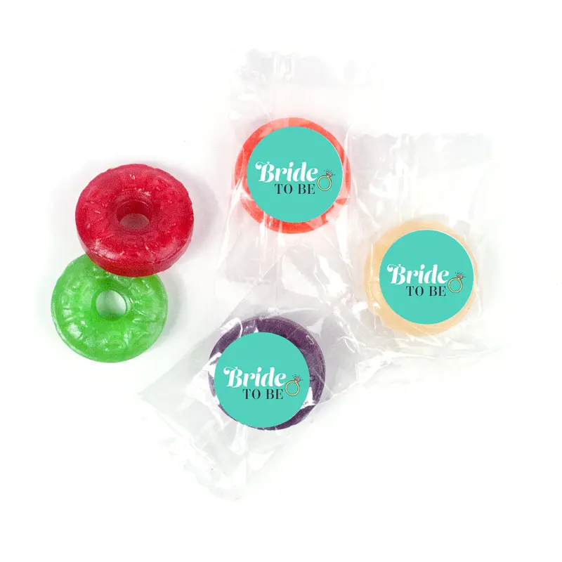 Personalized Bride to Be Stickers - Custom LifeSavers 5 Flavor Hard Candy