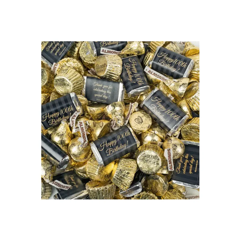 Milestone Birthday Hershey's Mix: 40th, 50th, 60th, 70th, 80th, 90th, 100th - 1.62lb Bag (110 pieces)