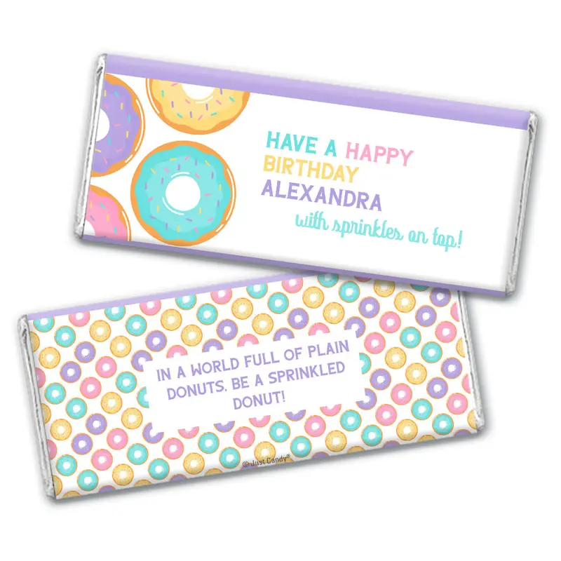 Personalized Donut Birthday Hershey's Milk Chocolate Bar & Wrapper - Donut Party