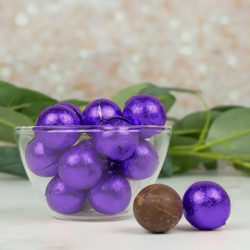 Purple Chocolate Foil Balls