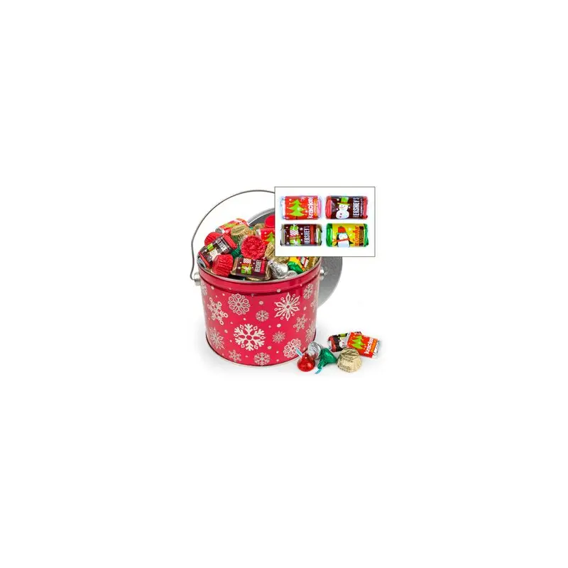 Red Snowflake 2.7 lb Hershey's Holiday Mix Tin