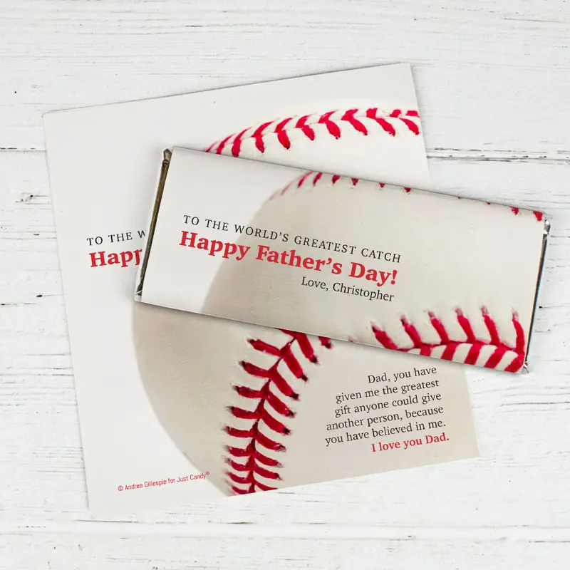 Personalized Father's Day World's Greatest Catch Chocolate Bar Wrappers