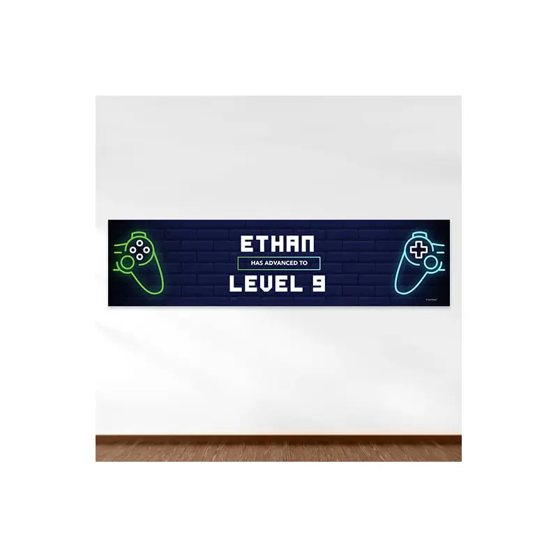 Personalized Gamer Birthday 5 Ft. Banner