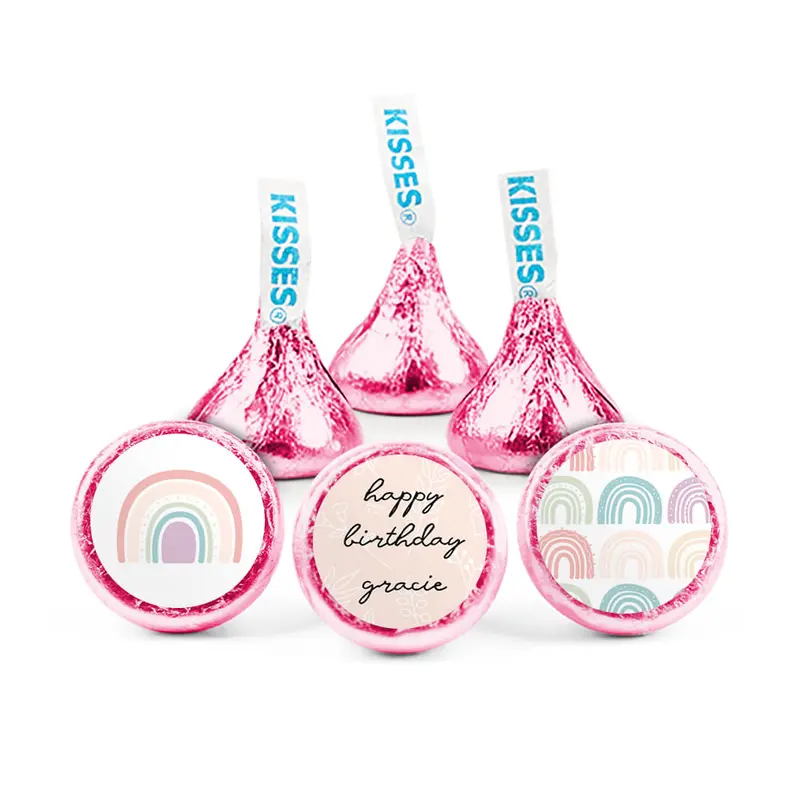 Personalized Rainbow Birthday Hershey's Kisses