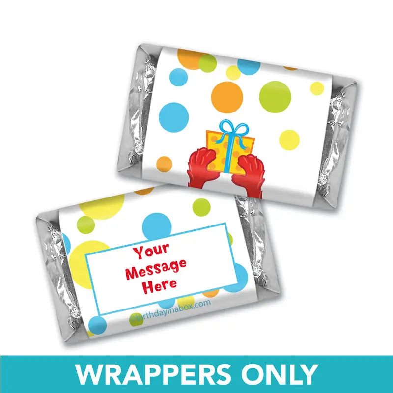 Birthday Sesame Street Themed Personalized Hershey's Miniatures Wrappers