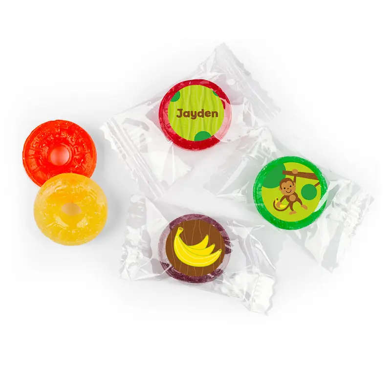 Birthday Monkey & Bananas Personalized LIFE SAVERS 5 Flavor Hard Candy