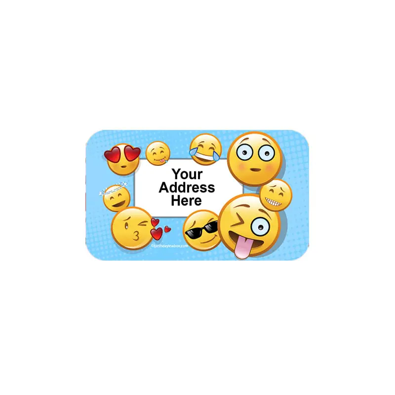 Emojis Personalized Rectangular Stickers (18 Stickers)