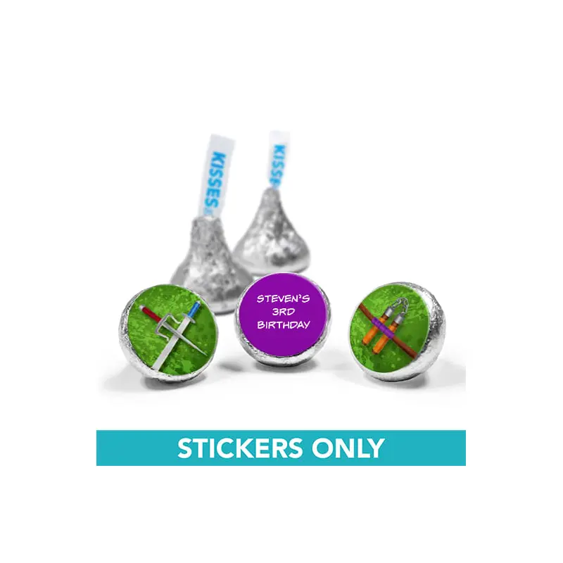 Personalized Birthday Ninja Power 3/4" Sticker (108 Stickers)