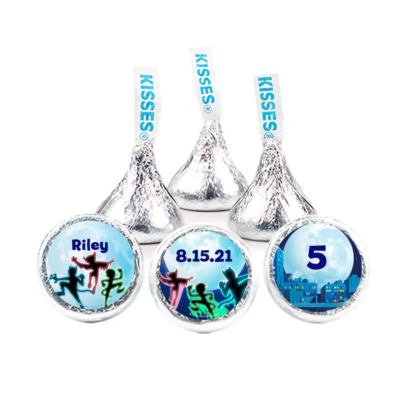 Personalized Birthday Pajama Heroes 3/4" Stickers (108 Stickers)