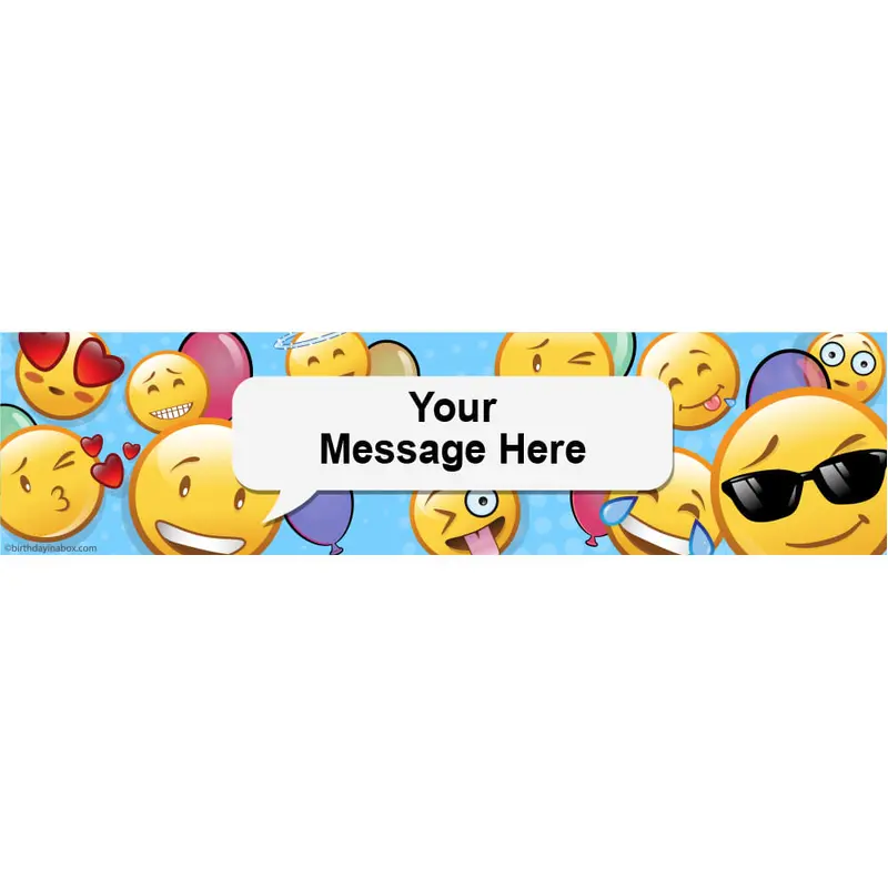 Personalized Emojis 5 Ft. Banner
