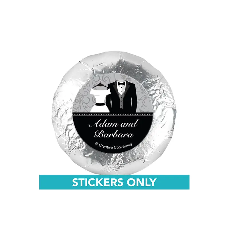 Personalized Wedding Couple 1.25" Stickers (48 Stickers)