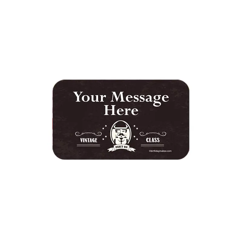 Vintage Dude Milestone Personalized Rectangular Stickers (18 Stickers)