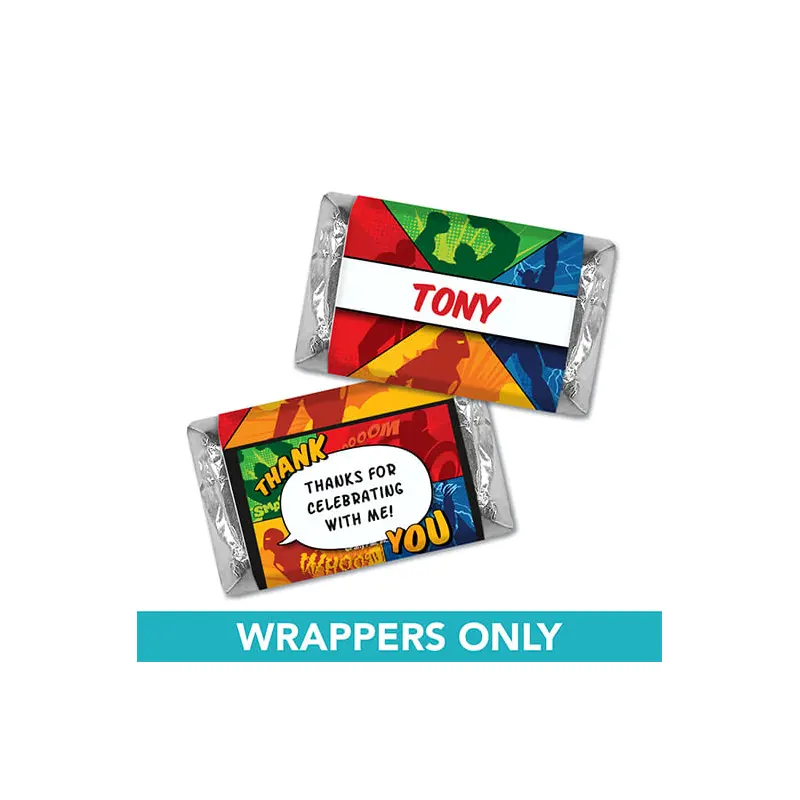 Personalized Birthday Avenger Miniatures Wrappers
