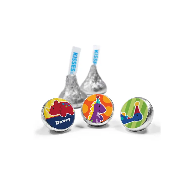 Personalized Birthday Dinosaurs & Balloons Hershey's Kisses
