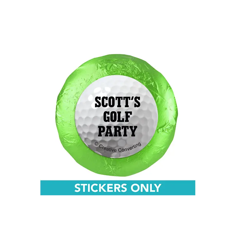 Personalized Birthday Golf 1.25" Stickers (48 Stickers)