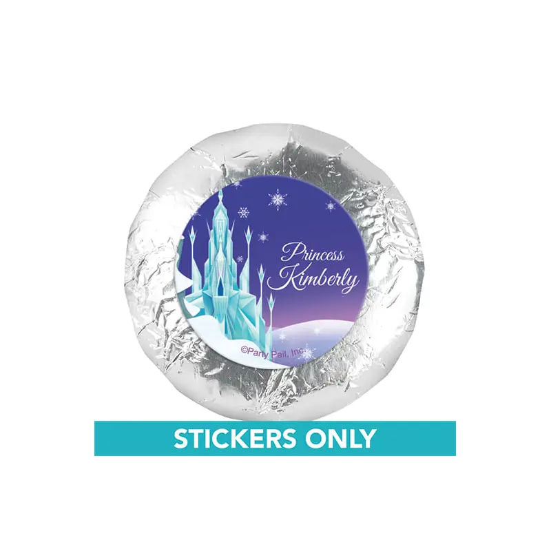 Personalized Birthday Ice Princess 1.25" Stickers (48 Stickers)