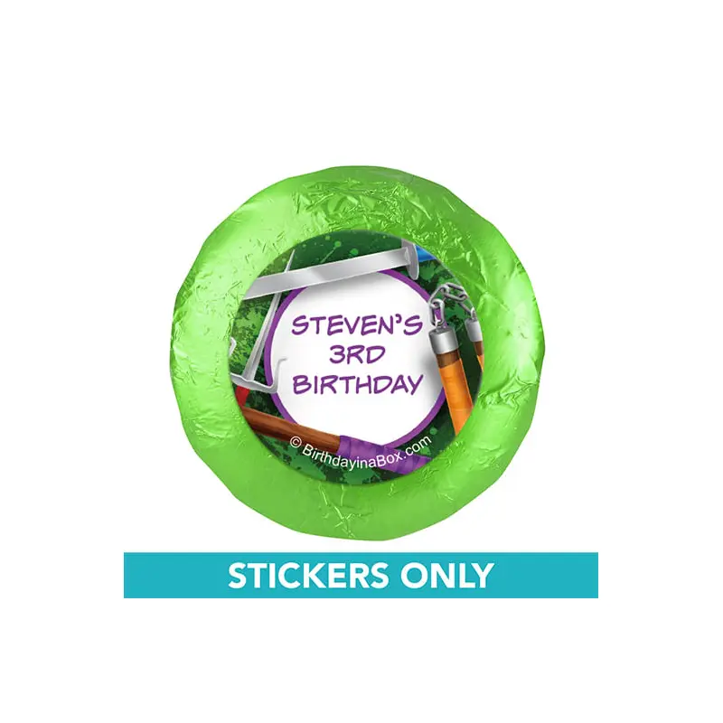 Personalized Birthday Ninja Power 1.25" Stickers (48 Stickers)