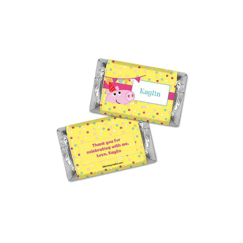Personalized Birthday Pigs & Dots Hershey's Miniatures