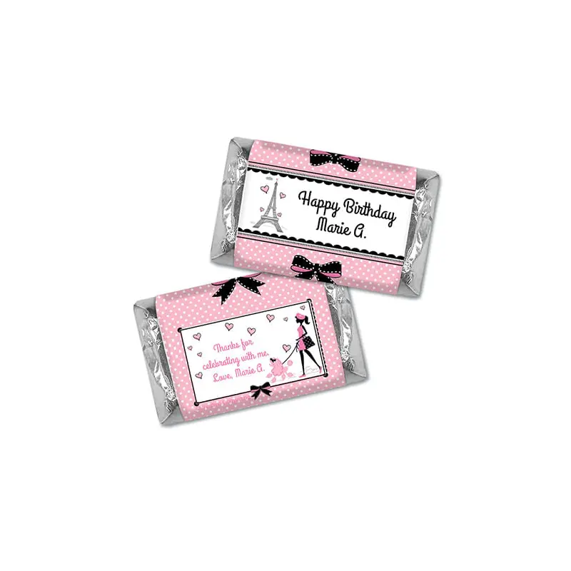 Personalized Birthday Poodle Miniatures Wrappers