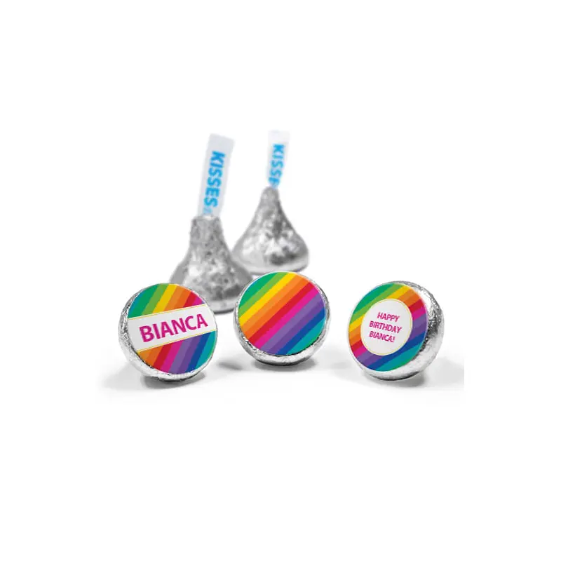 Personalized Birthday Rainbow Hershey's Kisses