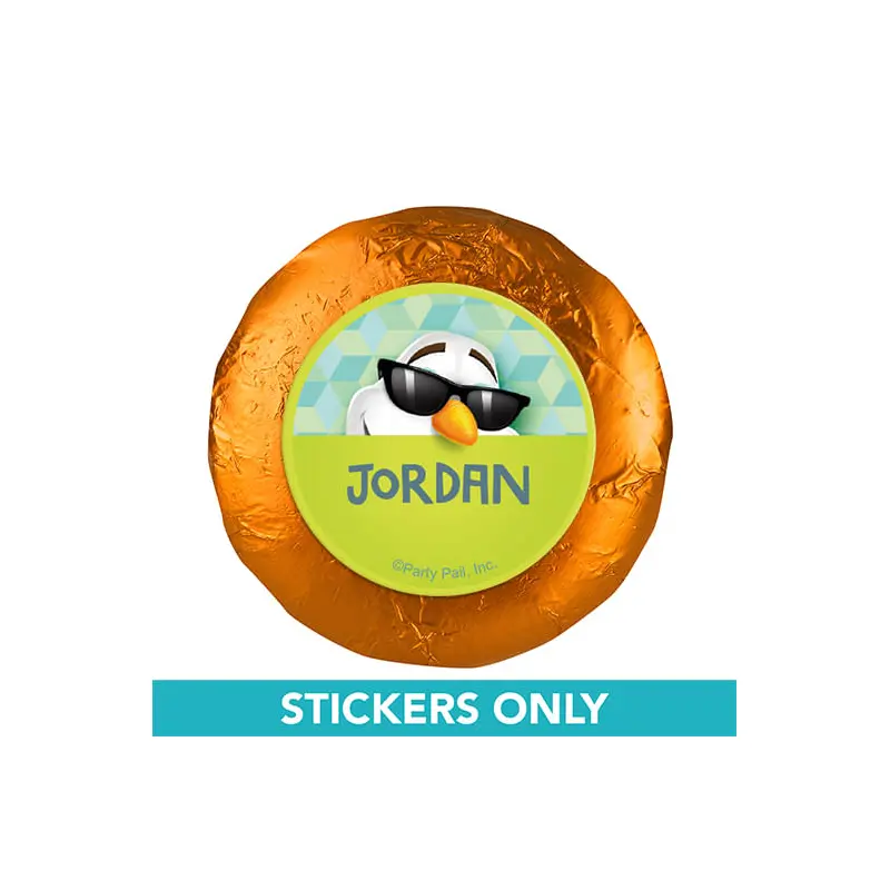 Personalized Birthday Snowman 1.25" Stickers (48 Stickers)