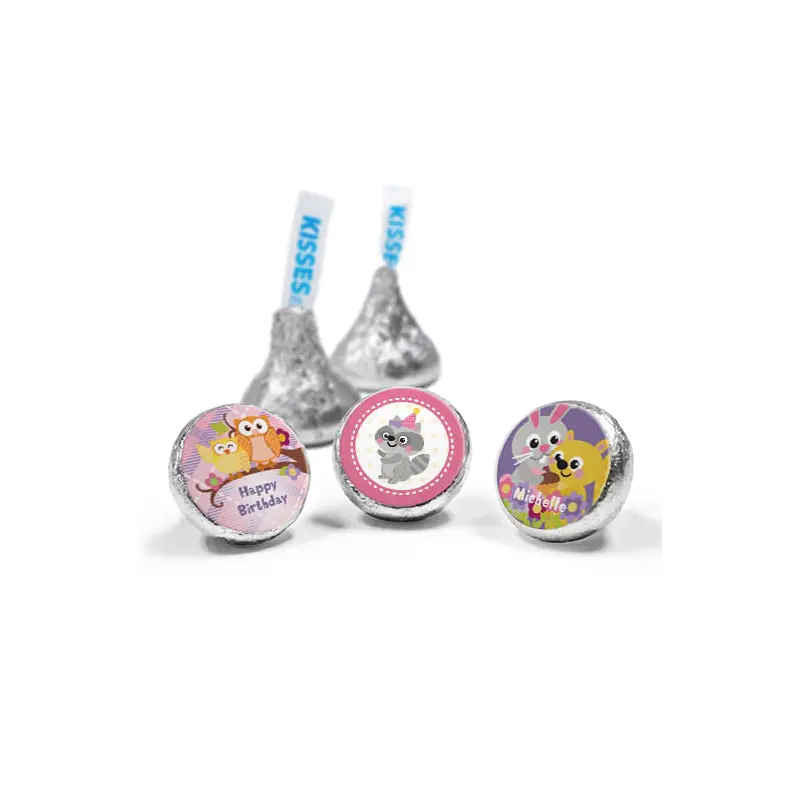 Personalized Birthday Woodland Girl Hershey's Kisses