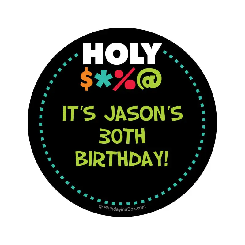 Holy Bleep Milestone Personalized 2" Stickers (20 Stickers)