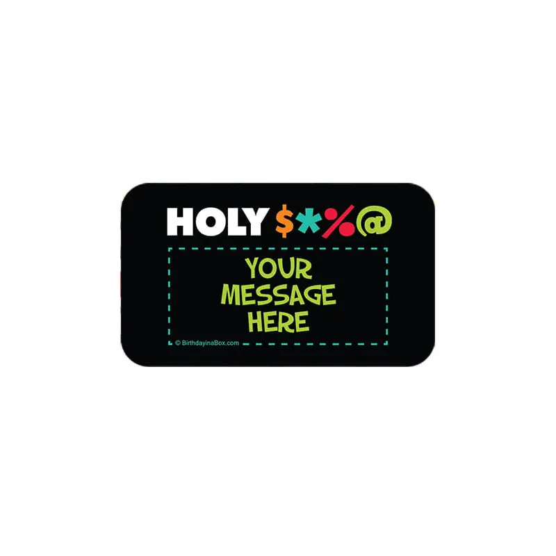 Holy Bleep Milestone Personalized Rectangular Stickers (18 Stickers)