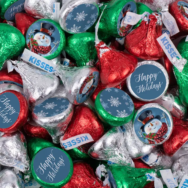 Jolly Snowman Hershey's Kisses Candy 13.6oz Bag 85ct