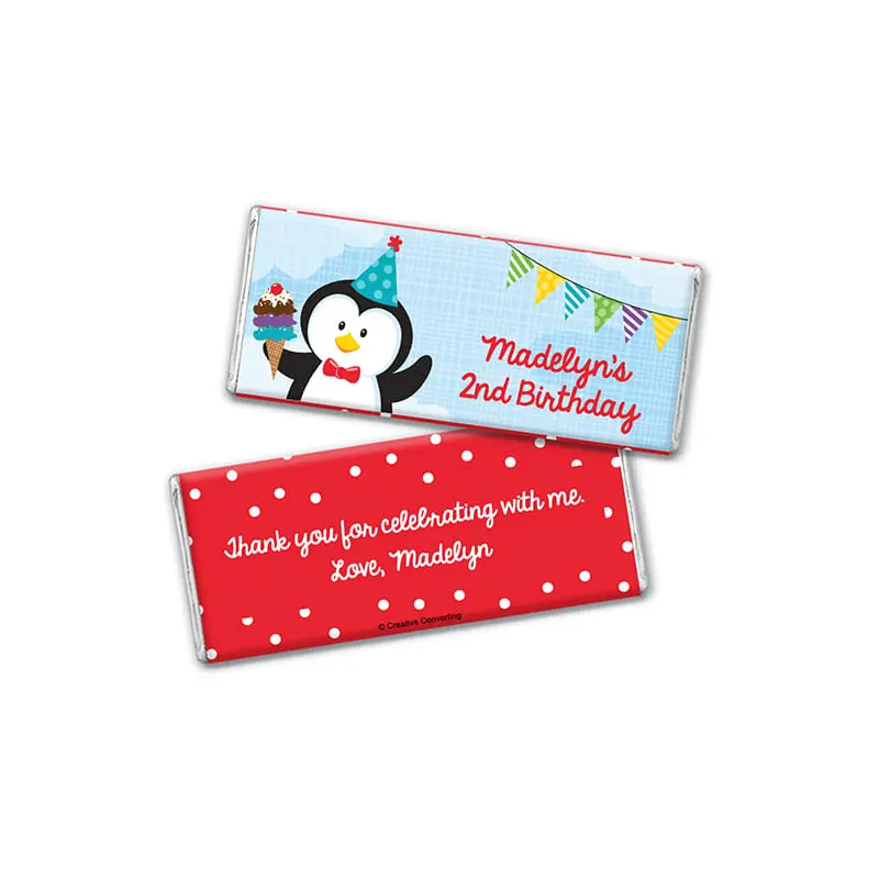 Personalized Birthday Penguin Hershey's Milk Chocolate Bar & Wrapper