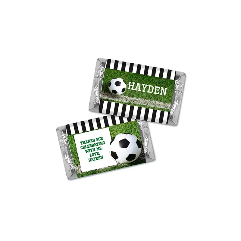 Personalized Birthday Soccer Balls Miniatures Wrappers